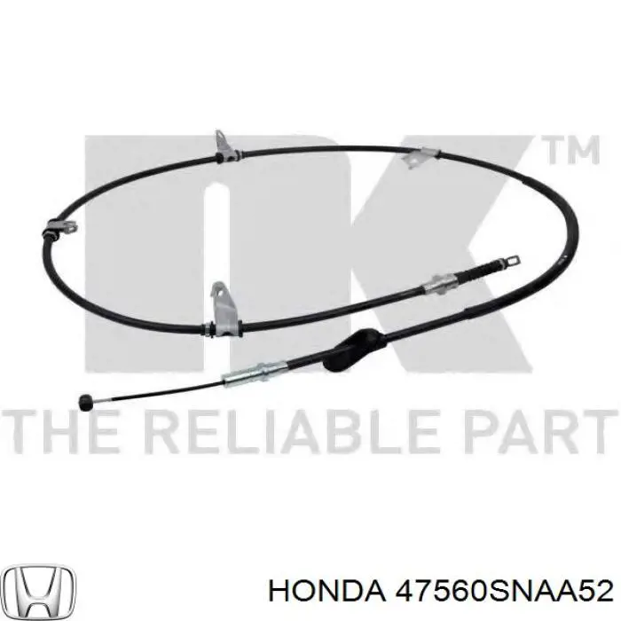 47560SNAA52 Honda cable de freno de mano trasero izquierdo