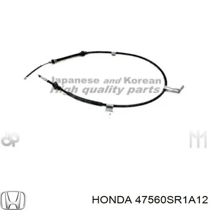 47560SR1A12 Honda cable de freno de mano trasero izquierdo