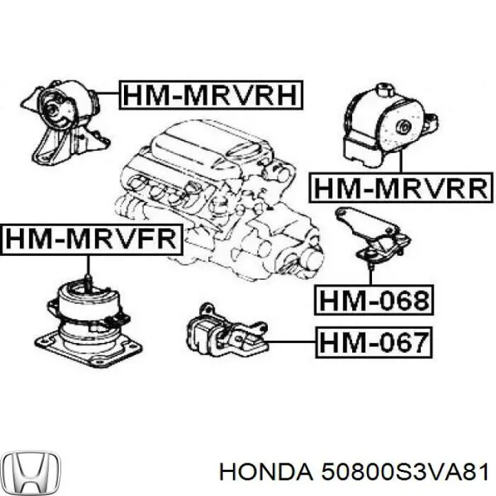 50800S3VA81 Honda soporte motor delantero