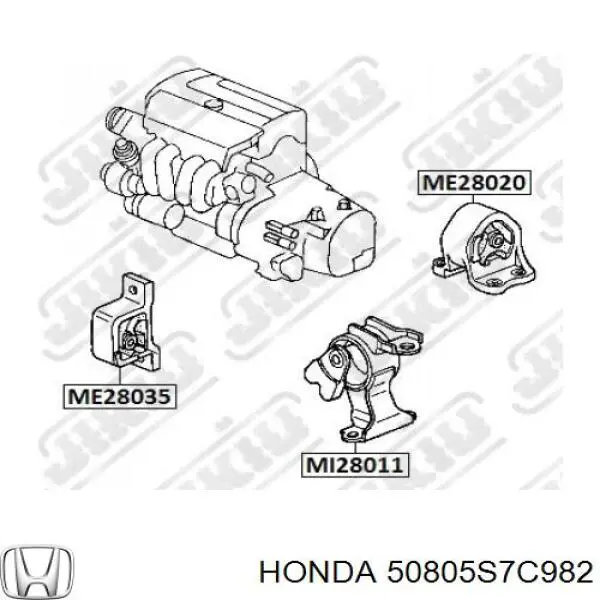 Soporte izquierdo del motor 57146 Metalcaucho