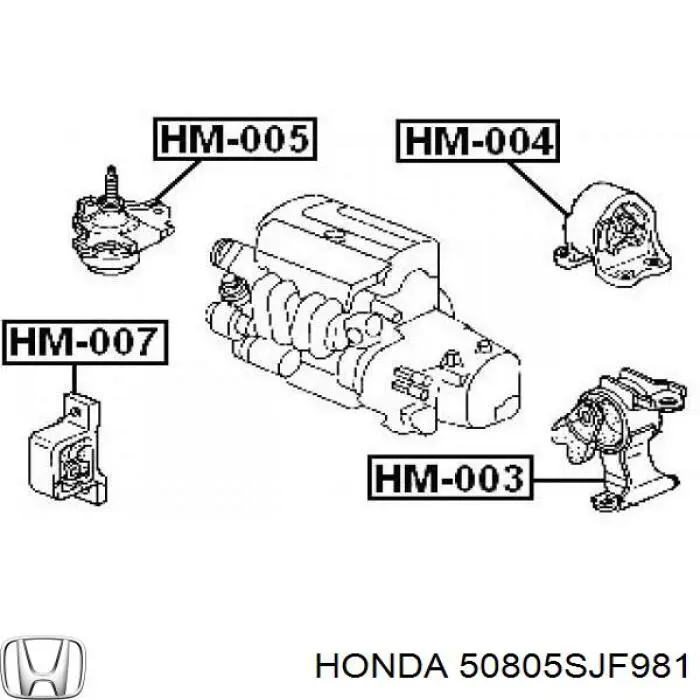 50805SJF981 Honda soporte motor izquierdo