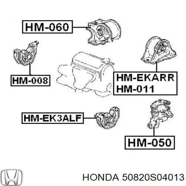 50820S04013 Honda soporte motor izquierdo