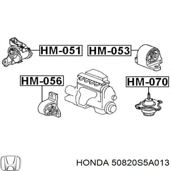 50820S5A013 Honda soporte motor izquierdo
