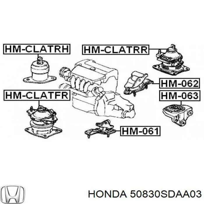 Comprar 50830SDAA03 Honda Soporte de motor delantero