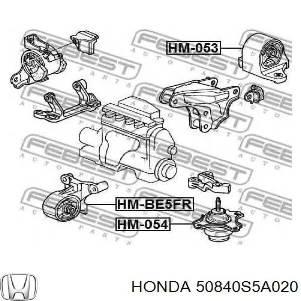 50840S5A020 Honda soporte de motor derecho