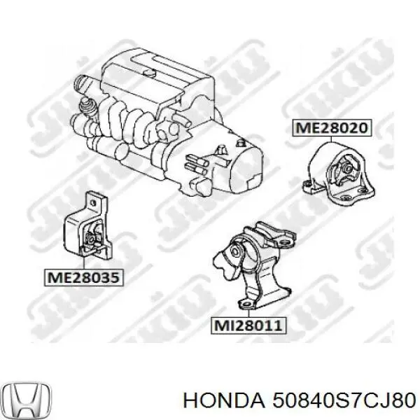 Soporte de motor delantero 50840S7C980 Honda