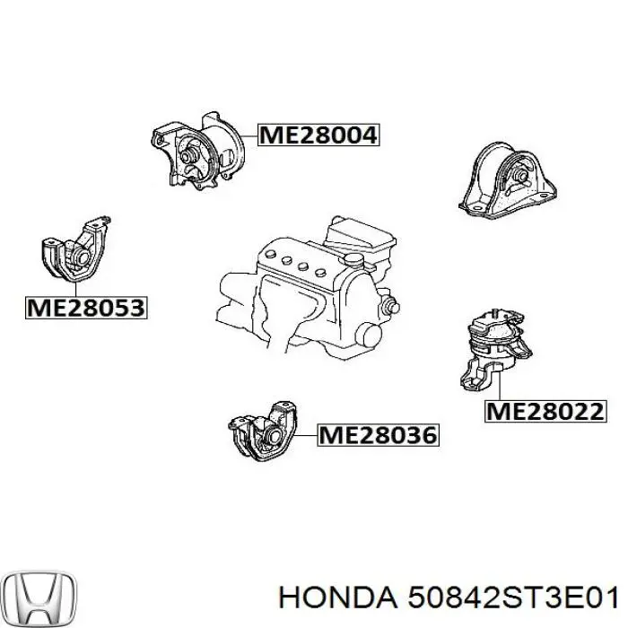 50842ST3E01 Honda soporte, motor izquierdo, delantero