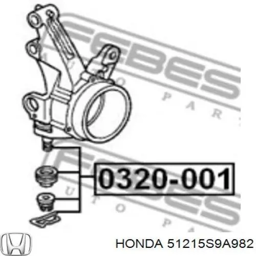 51215S9A982 Honda muñón del eje, suspensión de rueda, delantero izquierdo