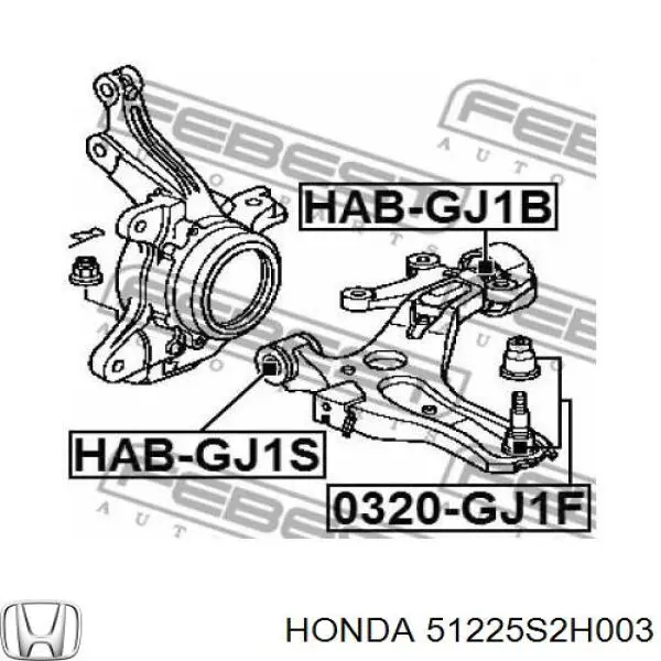 51225S2H003 Honda rotula de suspension