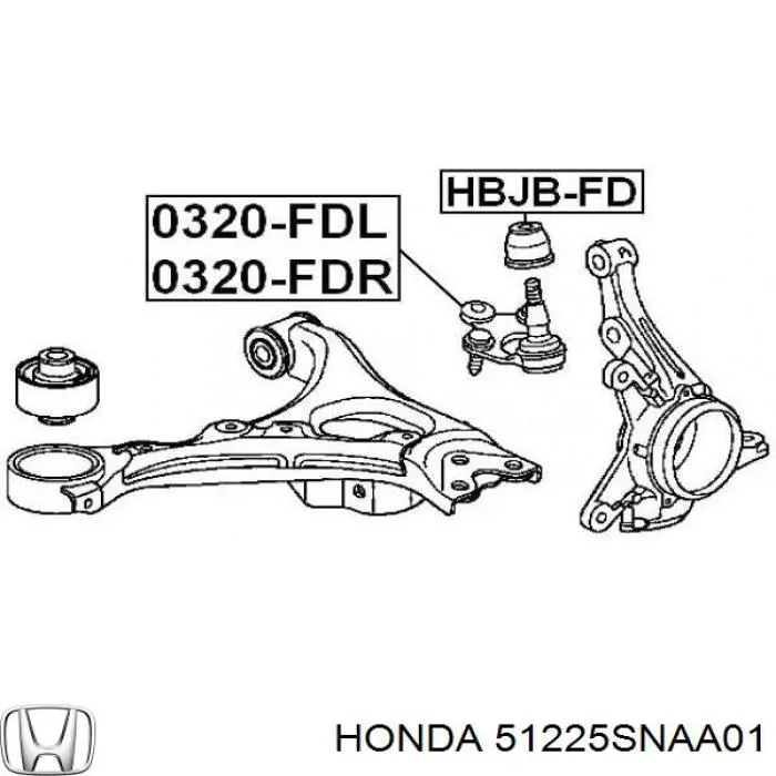 Comprar 51225SNAA01 Honda Guardapolvo de rótula inferior