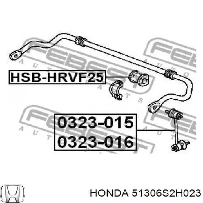 51306S2H023 Honda Buje de barra estabilizadora delantera