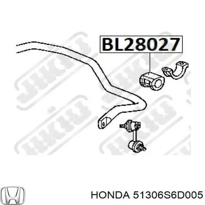 Buje de barra estabilizadora delantera 51306S6D005 Honda