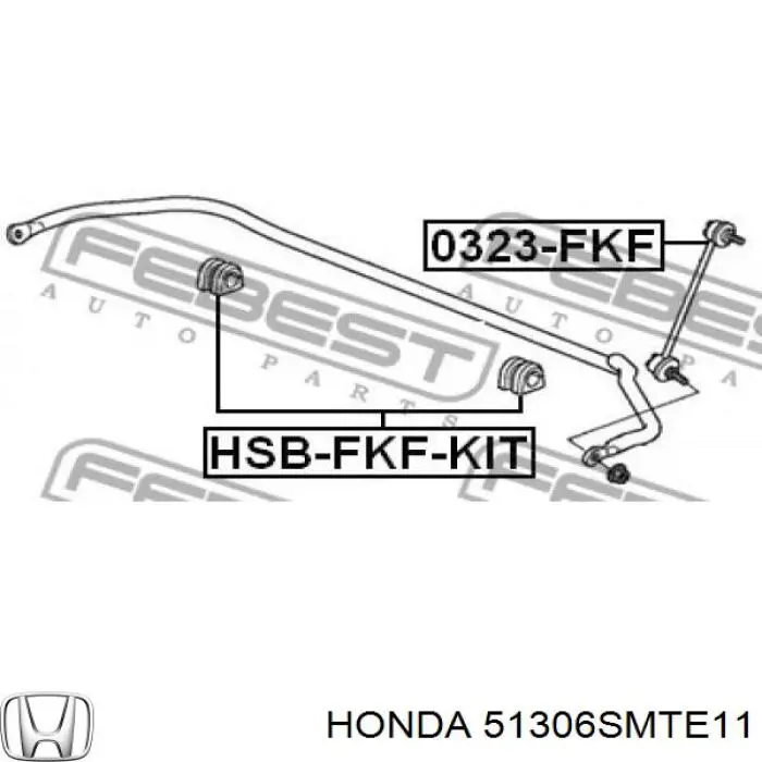 Soporte de estabilizador delantero derecho para Honda Civic (FN)