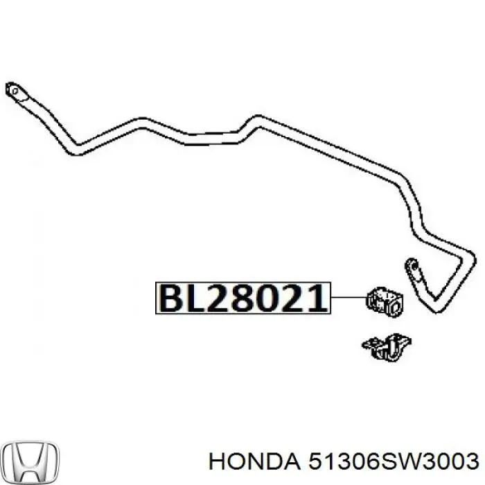 Buje de barra estabilizadora delantera Honda 51306SW3003 precio, desde 2,90 EUR