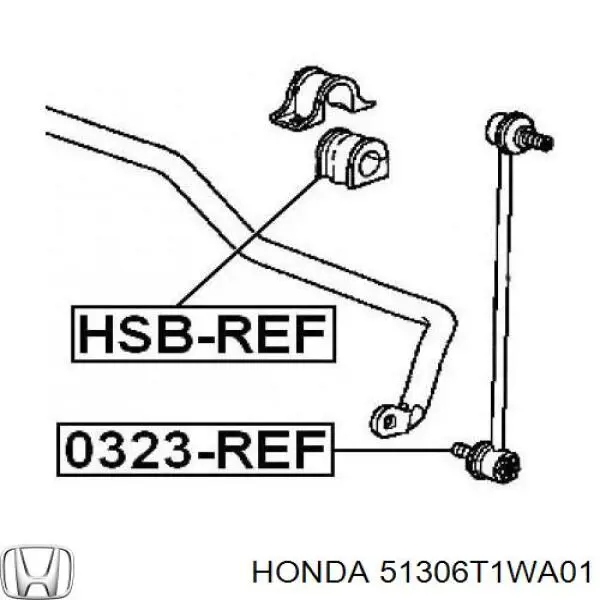 Buje de barra estabilizadora delantera Honda 51306T1WA01 precio, desde 2,98 EUR