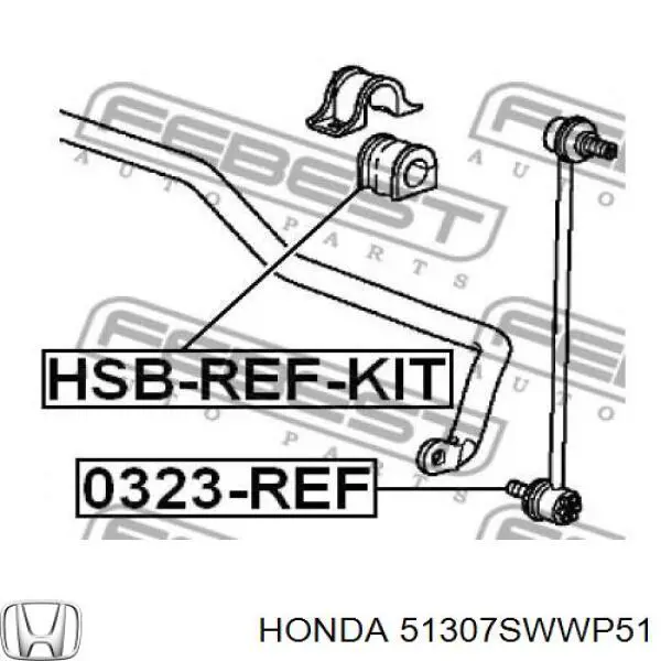 Comprar 51307SWWP51 Honda Buje estabilizador delantero izquierdo