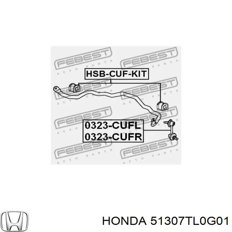 Buje de barra estabilizadora delantera Honda 51307TL0G01 precio, desde 5,66 EUR