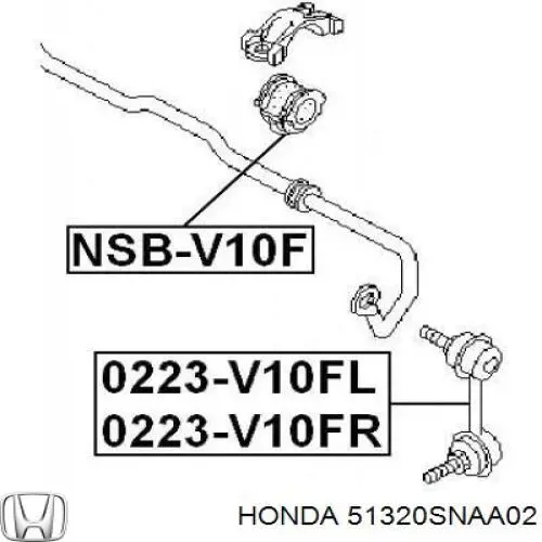51320SNAA02 Honda barra estabilizadora delantera derecha