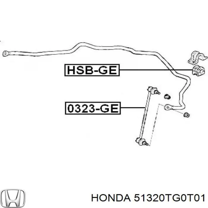 51320TG0T01 Honda soporte de barra estabilizadora delantera