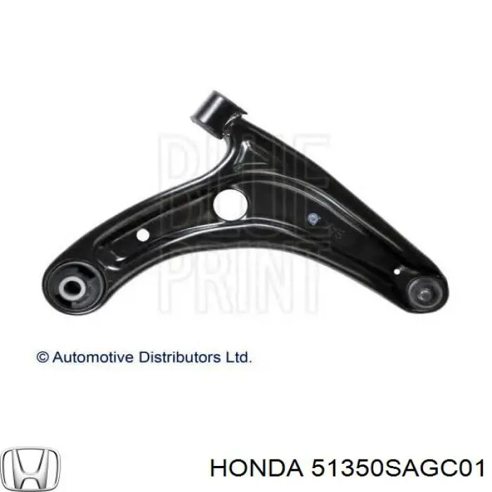 51350SAGC01 Honda barra oscilante, suspensión de ruedas delantera, inferior derecha