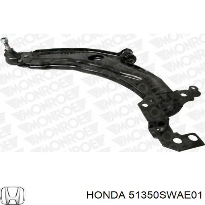 51350SWAE01 Honda barra oscilante, suspensión de ruedas delantera, inferior derecha