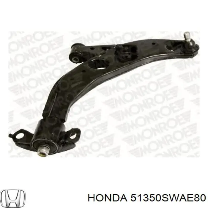 51350SWAE80 Honda barra oscilante, suspensión de ruedas delantera, inferior derecha