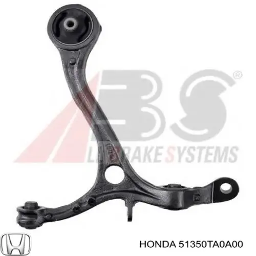 Brazo inferior derecho de la suspensión delantera 51350TA0A00 Honda