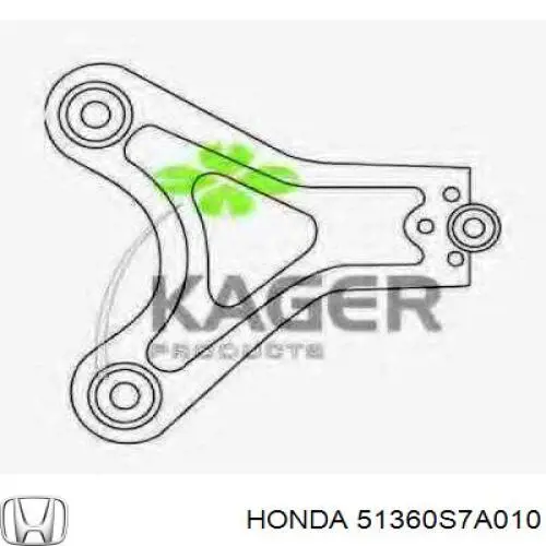 51360S7A010 Honda barra oscilante, suspensión de ruedas delantera, inferior izquierda