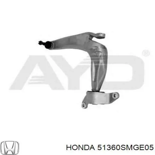 Brazo inferior izquierdo de la suspensión delantera Honda 51360SMGE05 precio, desde 114,71 EUR