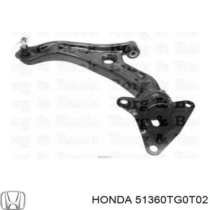 51360TG0T02 Honda barra oscilante, suspensión de ruedas delantera, inferior izquierda