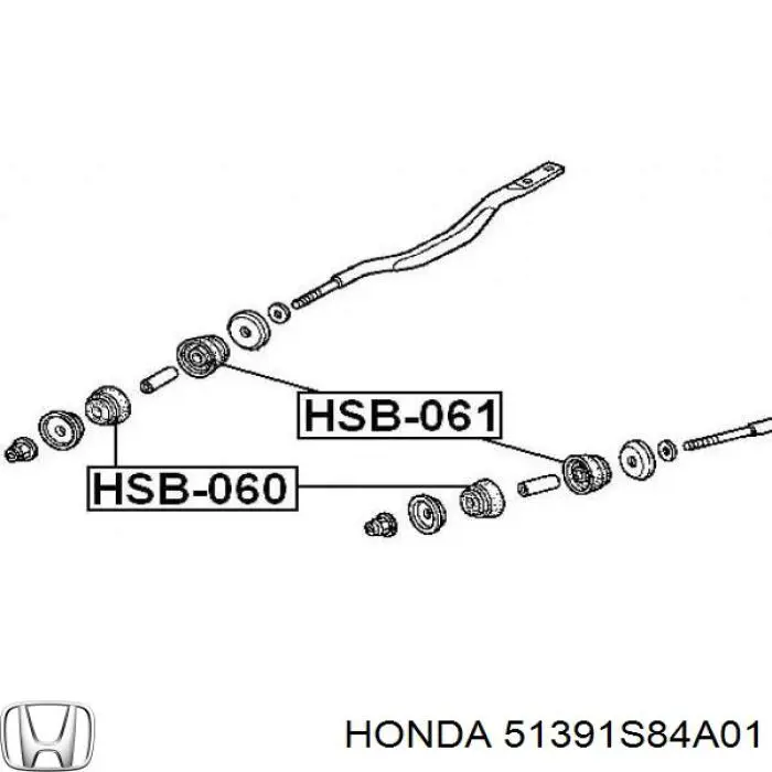 51391S84A01 Honda casquillo de barra delantera radial, delantero