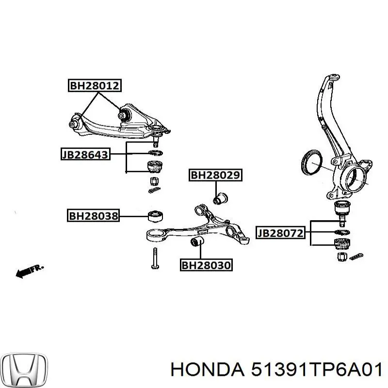 Comprar 51391TP6A01 Honda Silentblock