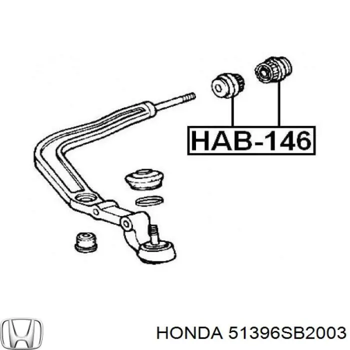 51396SB2003 Honda silentblock de suspensión delantero inferior