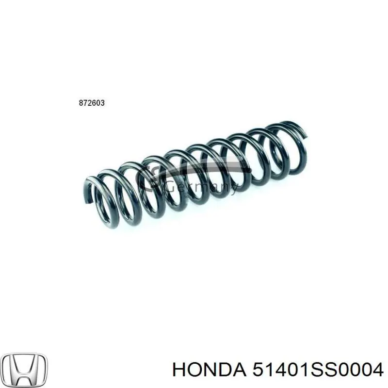 Muelle de suspensión eje delantero para Honda Prelude (BB)