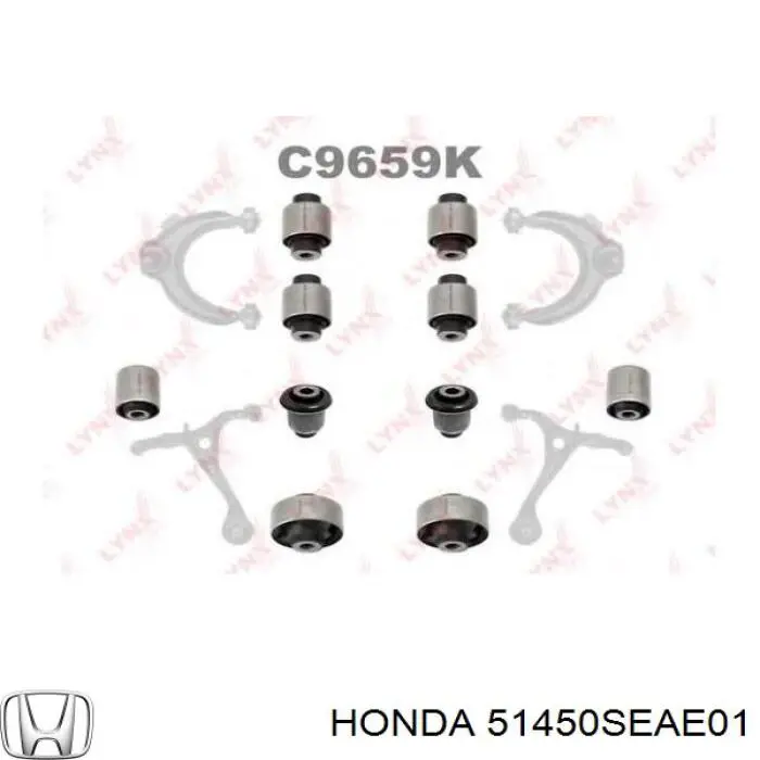 51450SEAE01 Honda barra oscilante, suspensión de ruedas delantera, superior derecha