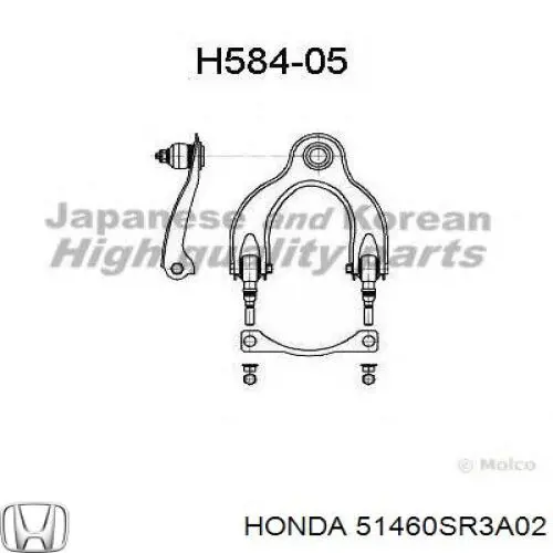 51460SR3A02 Honda barra oscilante, suspensión de ruedas delantera, superior izquierda