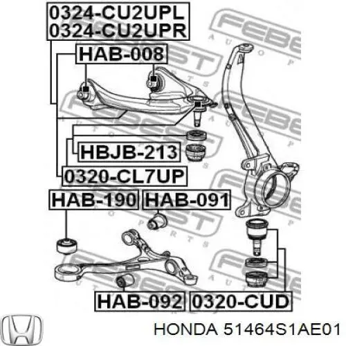 51464S1AE01 Honda Fuelle superior de rótula