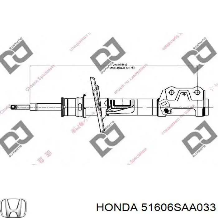 Amortiguador delantero izquierdo Honda 51606SAA033 precio, desde 56,79 EUR