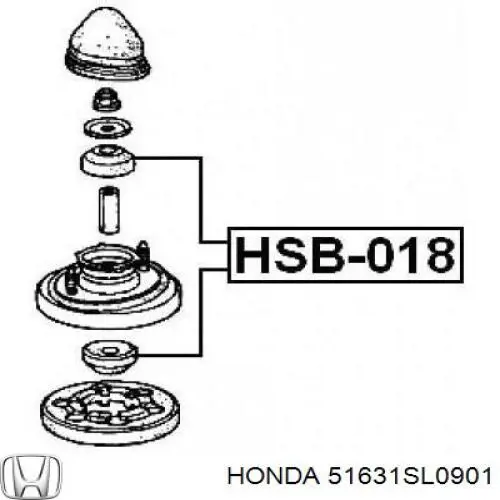 Buje de vástago de amortiguador trasero Honda 51631SL0901 precio, desde  