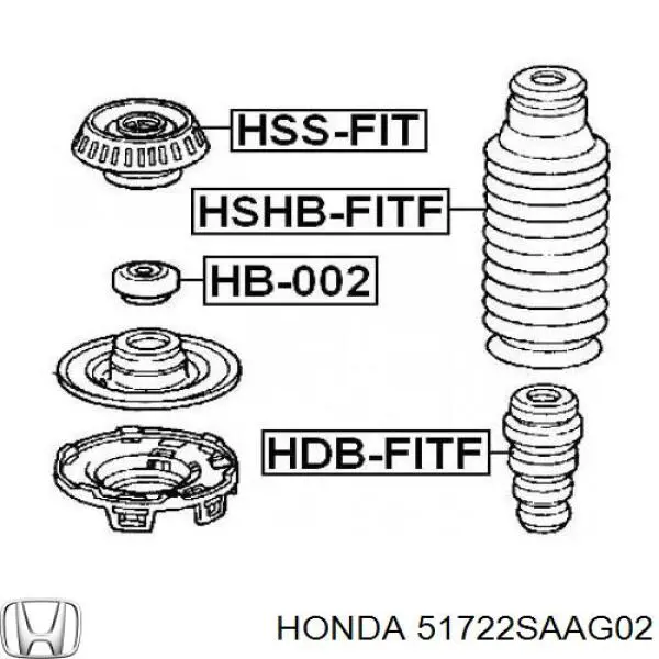 51722SAAG02 Honda almohadilla de tope, suspensión delantera