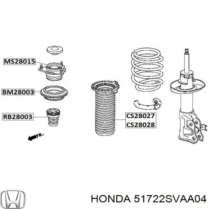 Comprar 51722SVAA04 Honda Tope de amortiguador delantero