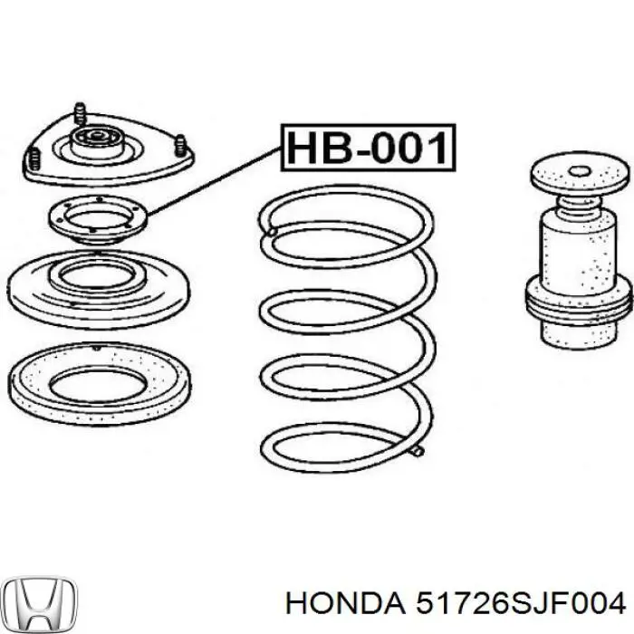 Rodamiento de soporte del amortiguador delantero Honda 51726SJF004 precio, desde 9,00 EUR