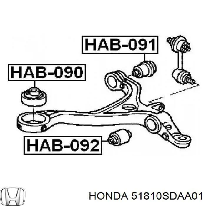 Silentblock suspension Honda 51810SDAA01