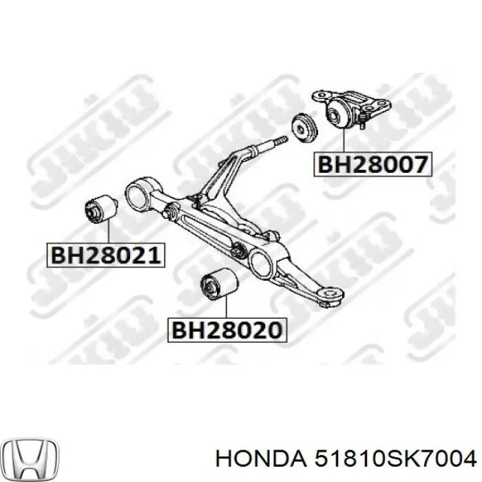 Silentblock del brazo de suspensión 51810SK7004 Honda
