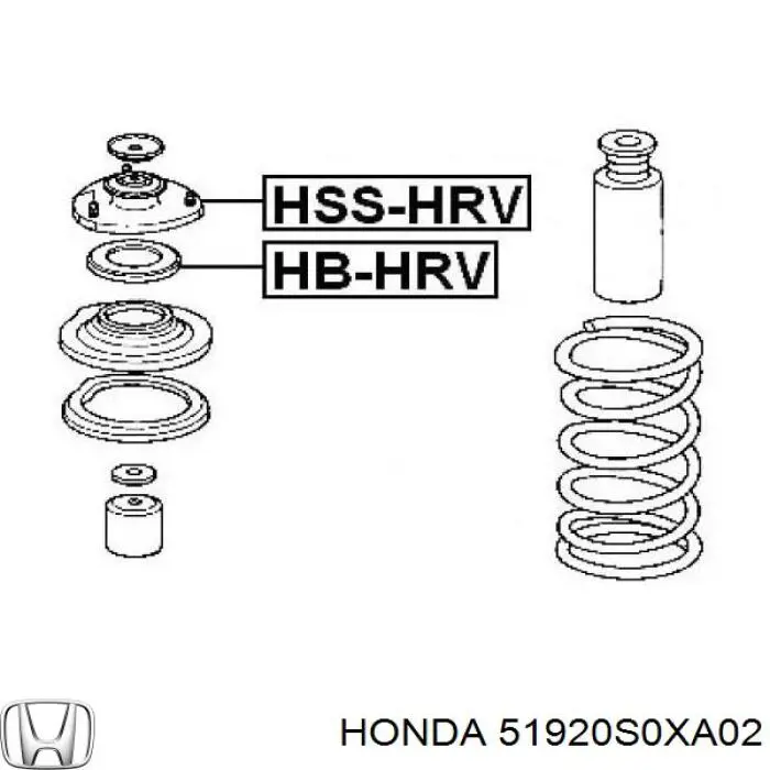 51920S0XA02 Honda soporte amortiguador delantero