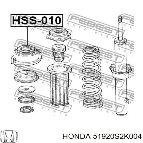 51920S2K004 Honda soporte amortiguador delantero