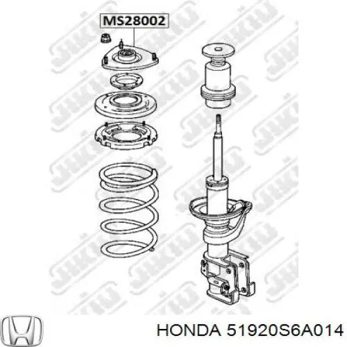 51920S5HT03 Honda Soporte del amortiguador delantero derecho