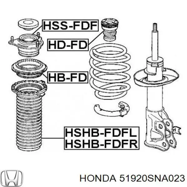 51920SNA023 Honda soporte amortiguador delantero