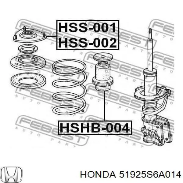 51925S6A014 Honda soporte amortiguador delantero izquierdo