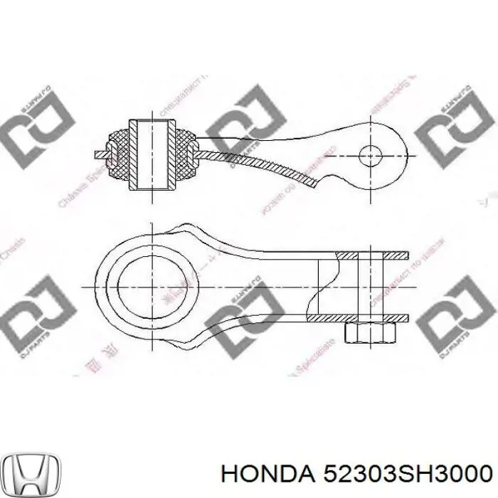 52303SH3000 Honda barra estabilizadora trasera izquierda